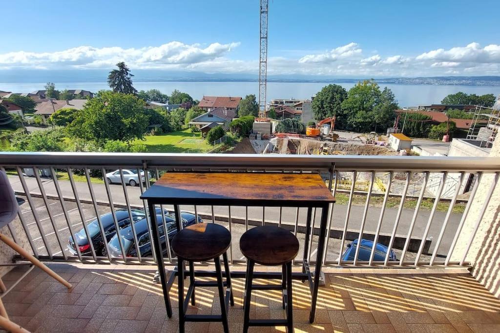 Appart Cosy Avec Vue Sur Le Lac Leman Évian-les-Bains Exterior foto